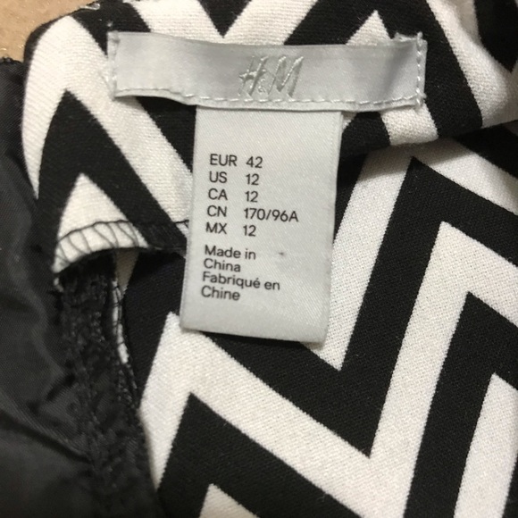 H&M Peplum Black and White Stripe Peplum Blouse - Picture 3 of 5